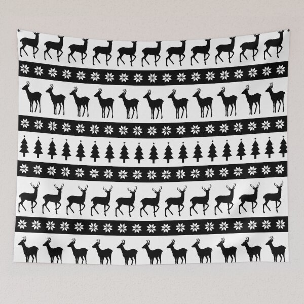 Item preview, Scandinavian Christmas Pattern | Black and White designed and sold by thelustrous.