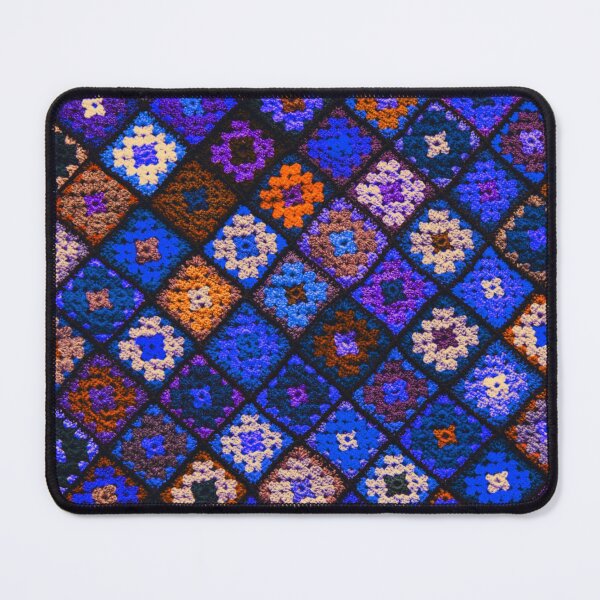 Item preview, Crochet granny square pattern luminous blue designed and sold by Amalzaki.
