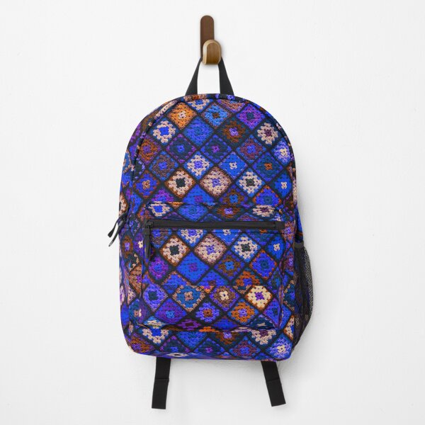 Item preview, Crochet granny square pattern luminous blue designed and sold by Amalzaki.