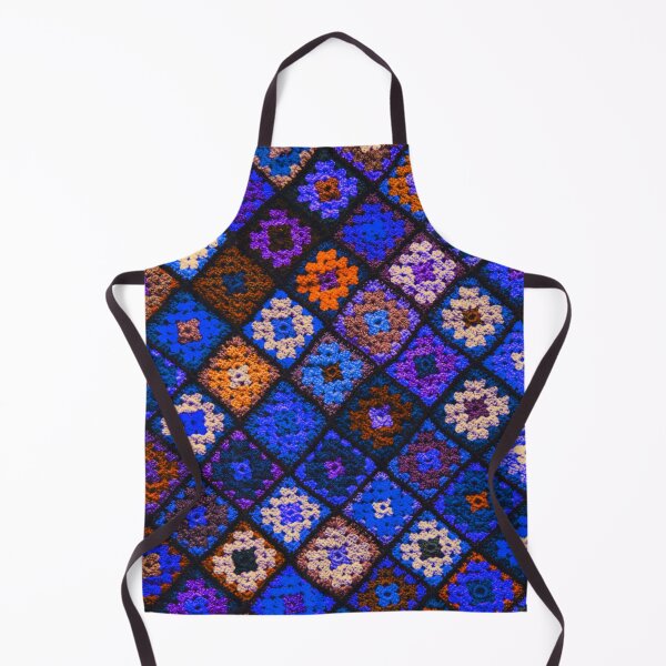 Item preview, Crochet granny square pattern luminous blue designed and sold by Amalzaki.