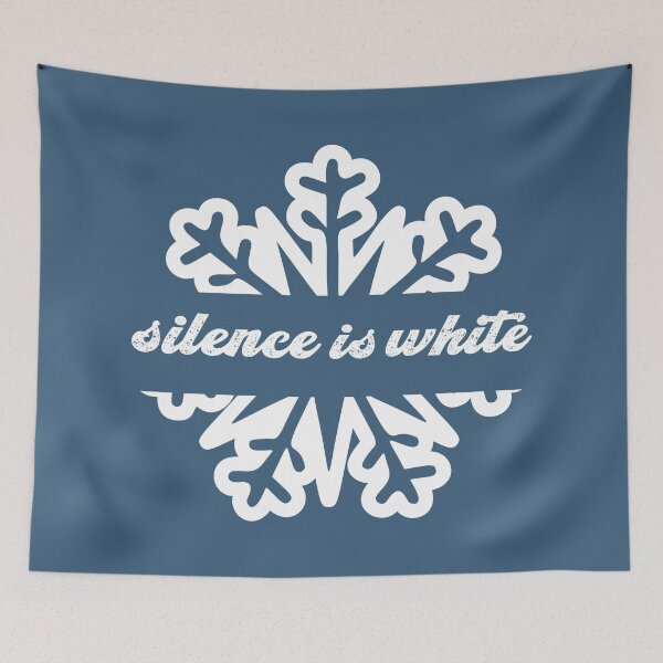 Item preview, snowflake silence is white, winter, snow, ice designed and sold by PicturePatty.