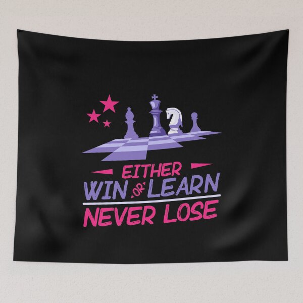 Item preview, Either Win or Learn designed and sold by ChessMadness.