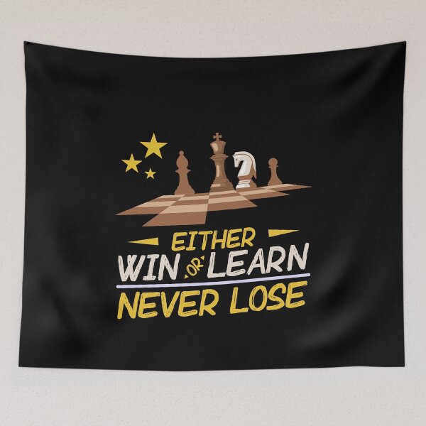 Item preview, Either Win or Learn designed and sold by ChessMadness.