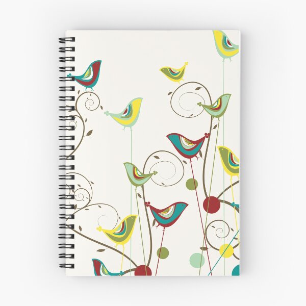 Item preview, Colorful Whimsical Summer Red, Teal and Yellow Birds with Swirls © fatfatin designed and sold by fatfatin.