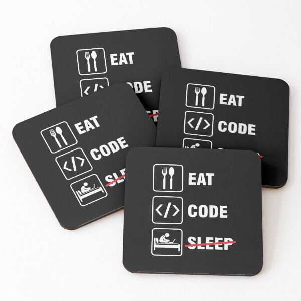 Item preview, eat. code. sleep. (dark) designed and sold by bantaam.