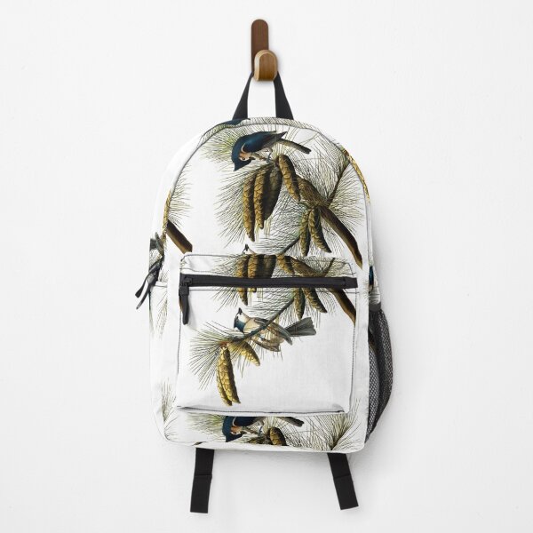 Item preview, Crested Titmouse Birds on a Pine Tree designed and sold by mycloudzdesign.