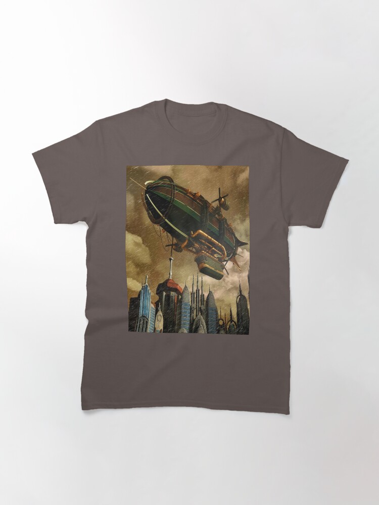 Alternate view of Steampunk Airship 3 Classic T-Shirt
