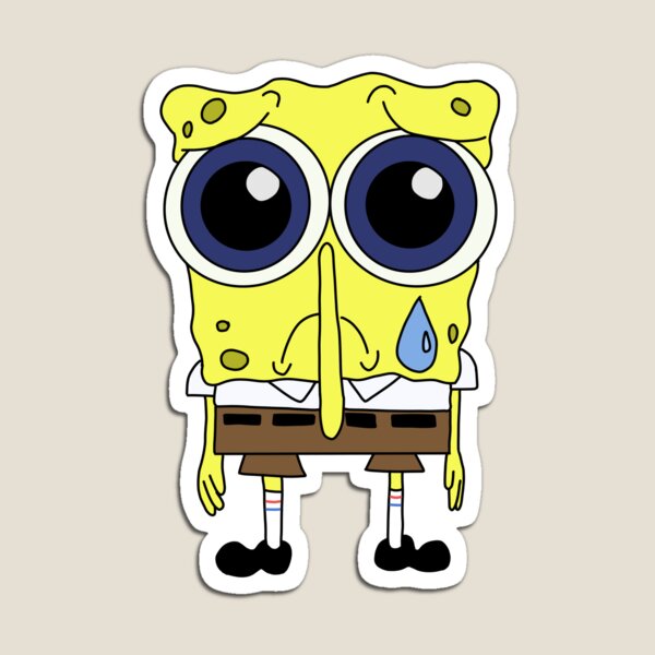 Sad Sponge #1 (Without Background) Magnet for Sale by AlaynaKae