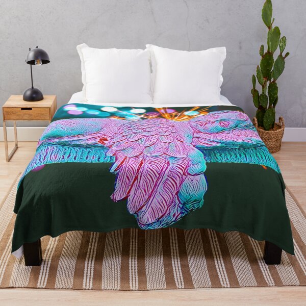Item preview, Neon Slumber - Vibrant Angel Wings Art designed and sold by DonneeCreations.
