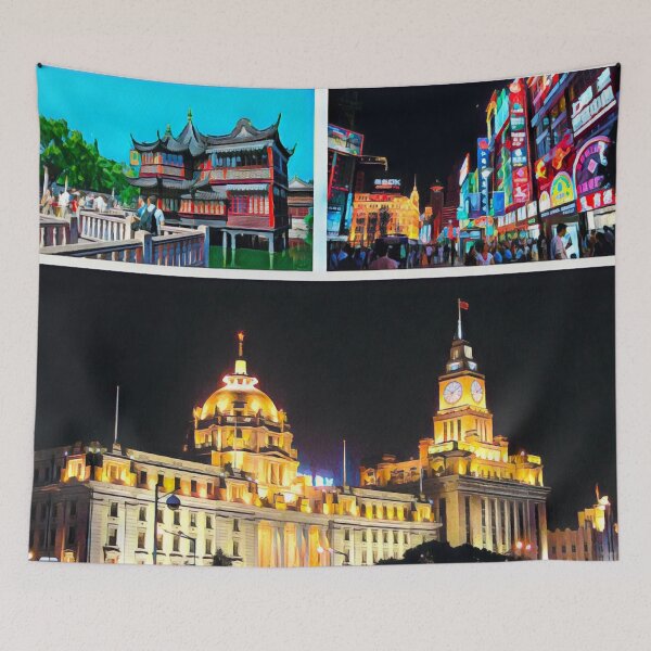Item preview, Shanghai Landmarks designed and sold by Sofia-Draws.
