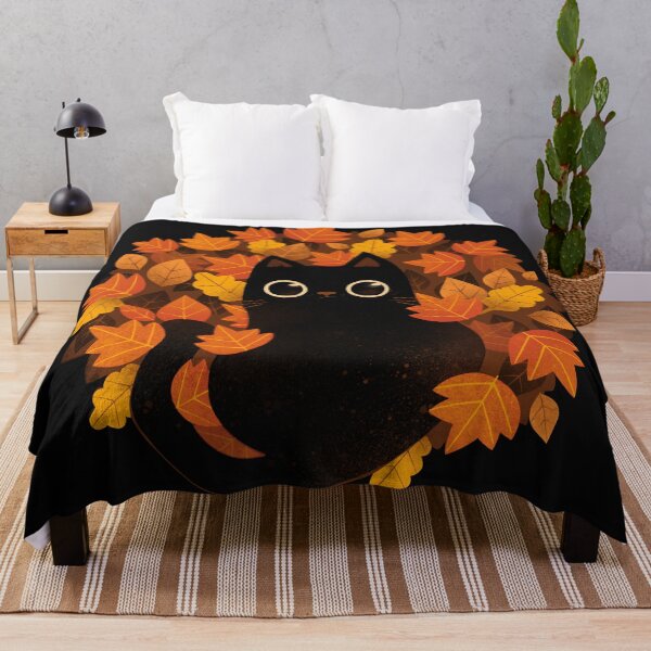 Item preview, Cat and Autumn Leaves! designed and sold by ricolaa.
