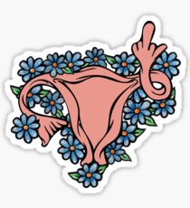Mittelfinger Uterus Pro-Choice Feminist Sticker