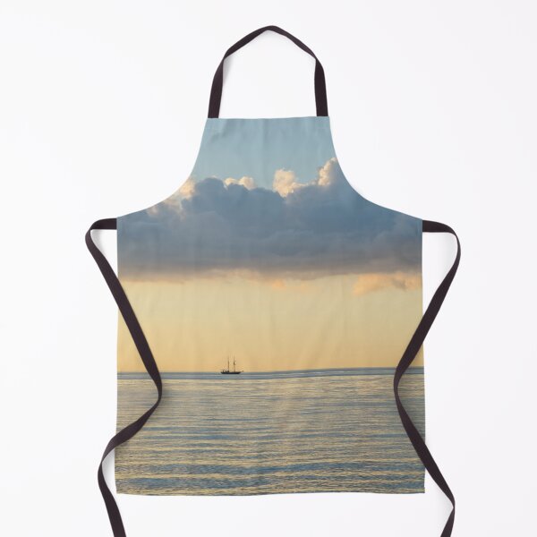Item preview, Tiny Tall Ship - Pale Gold and Blue Sailing designed and sold by Georgia Mizuleva.