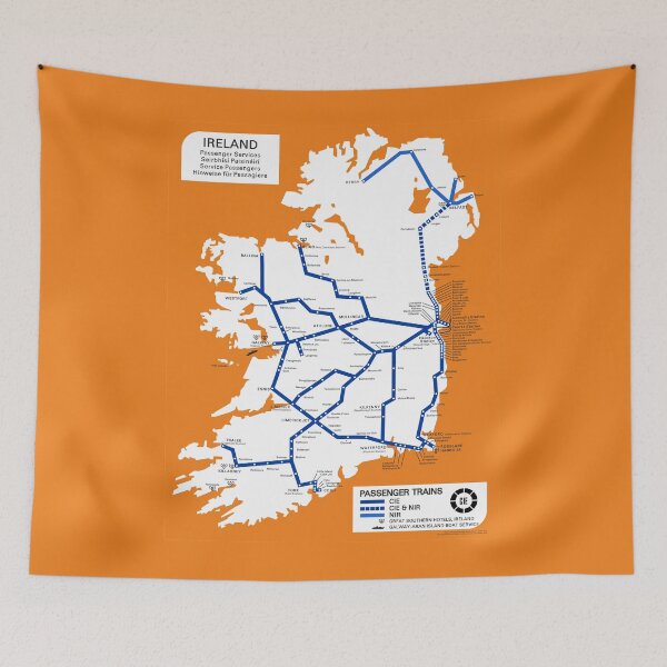 Item preview, Irish Rail Map 1969 designed and sold by traincrewdesign.