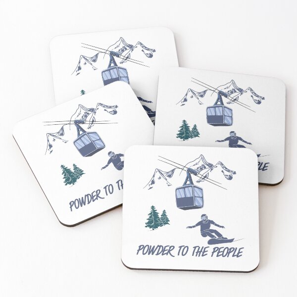 Item preview, Snowboarding Powder to the People Ski Lift Resort Winter Sports designed and sold by TheInkElephant.