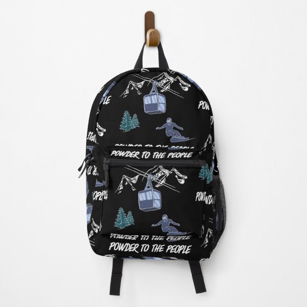 Item preview, Snowboarding Powder to the People Ski Lift Resort Winter Sports designed and sold by TheInkElephant.