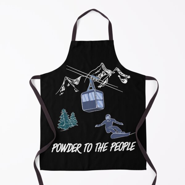 Item preview, Snowboarding Powder to the People Ski Lift Resort Winter Sports designed and sold by TheInkElephant.