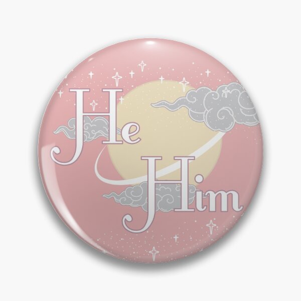 Item preview, Pink Fantasy He/Him Pronouns designed and sold by MoonMint.