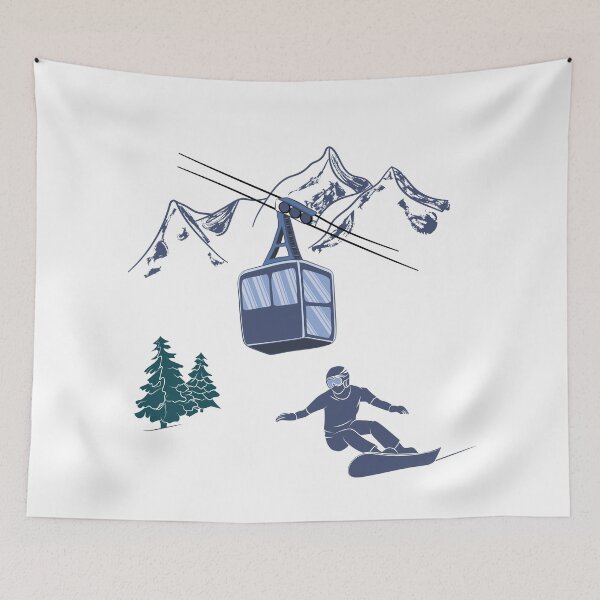 Item preview, Snowboarding Powder to the People Ski Lift Resort Winter Sports designed and sold by TheInkElephant.