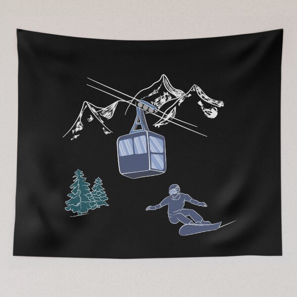 Item preview, Snowboarding Powder to the People Ski Lift Resort Winter Sports designed and sold by TheInkElephant.