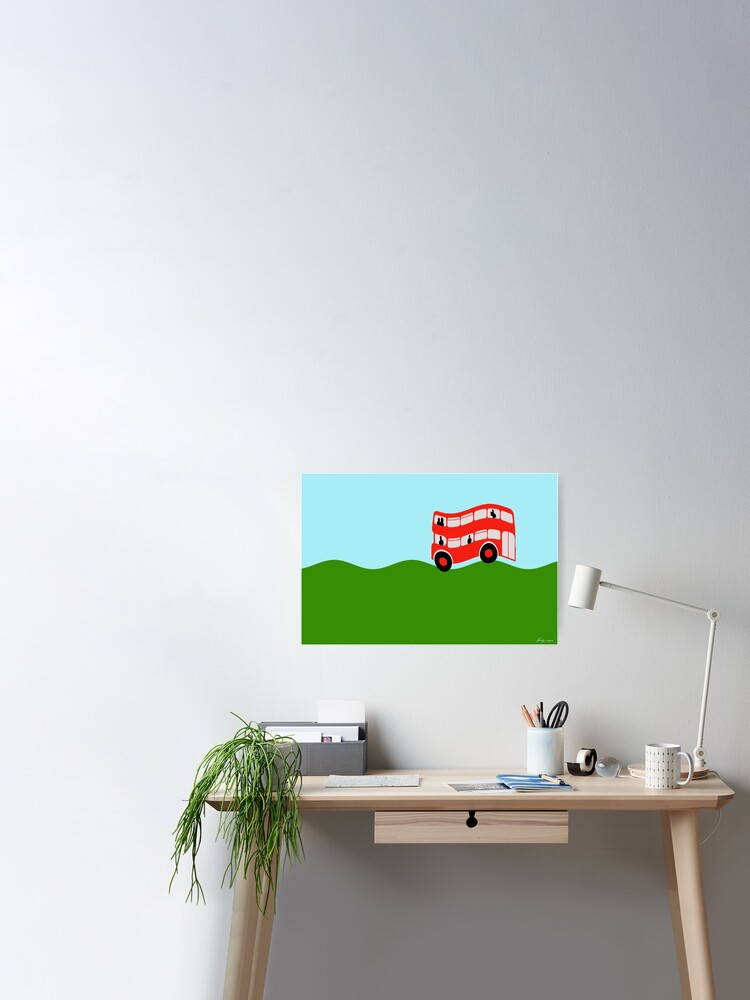 Double Decker Bus Poster By Funkyworm Redbubble