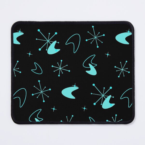 Item preview, Mid Century Modern Abstract Design Black Blue Retro, MCM Atomic designed and sold by funnytshirtemp.