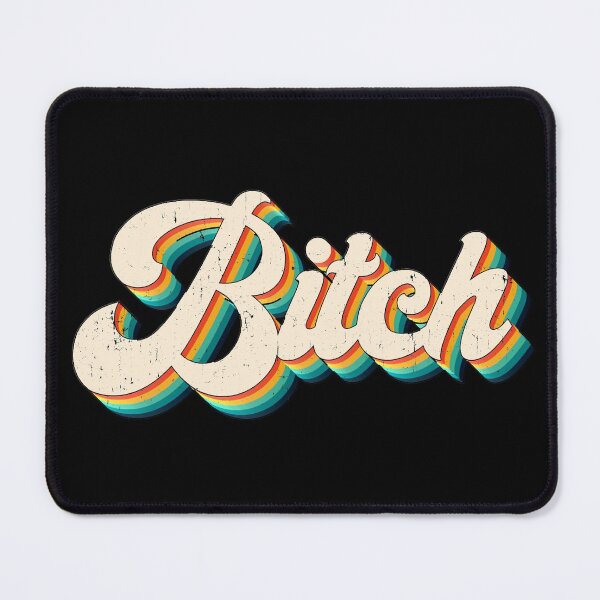 Item preview, Retro Rainbow Bitch Vintage 70's Script designed and sold by funnytshirtemp.