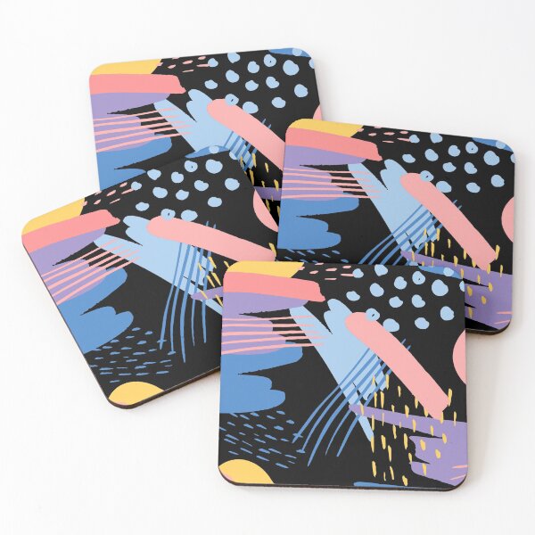 Item preview, Bright and Bold Colourful Abstract Pattern in Blue, Pink, Black and Yellow designed and sold by JulieSouster.