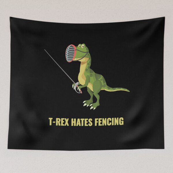 Item preview, Fencing Fencer T-Rex Hates Fencing designed and sold by MooonTees.