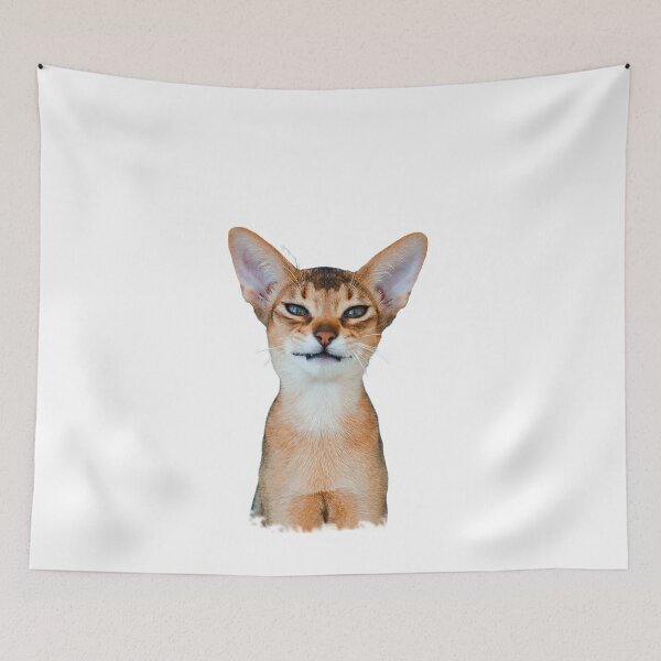 Item preview, portrait funny Abyssinian Cat designed and sold by vilma3000.