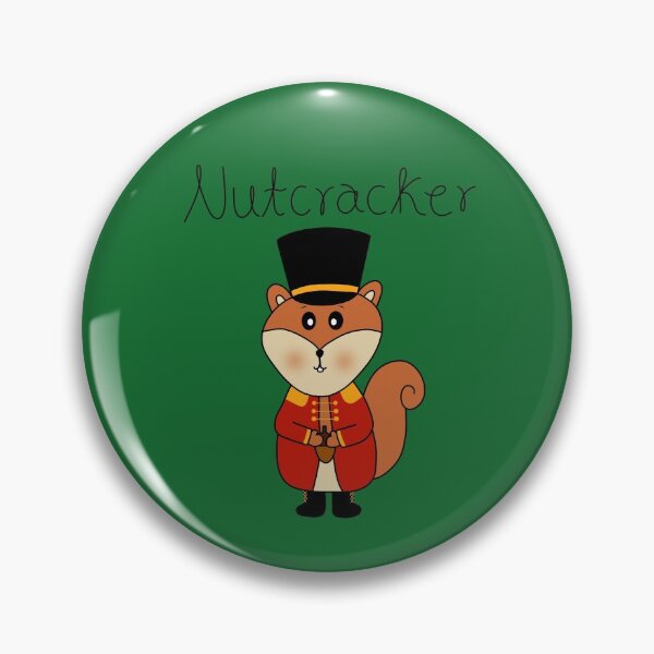 Item preview, Squirrel Nutcracker Green Background designed and sold by DeliliahDoodles.