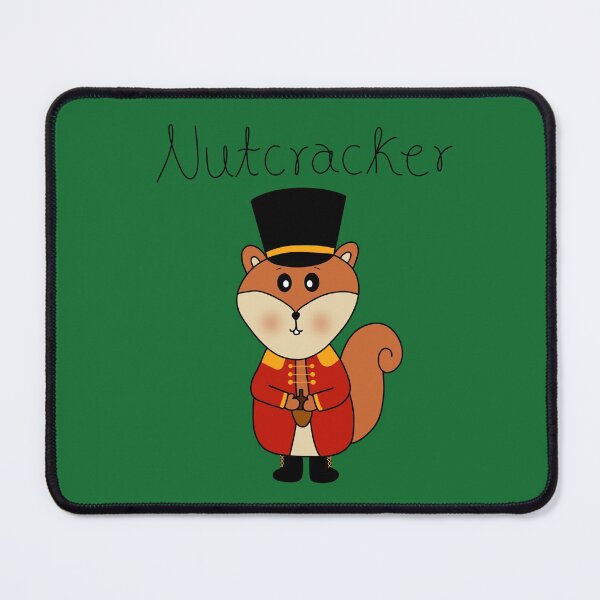Item preview, Squirrel Nutcracker Green Background designed and sold by DeliliahDoodles.