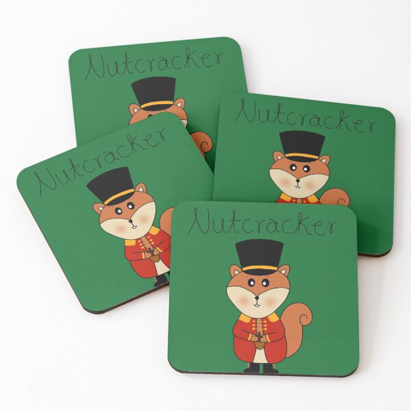 Item preview, Squirrel Nutcracker Green Background designed and sold by DeliliahDoodles.