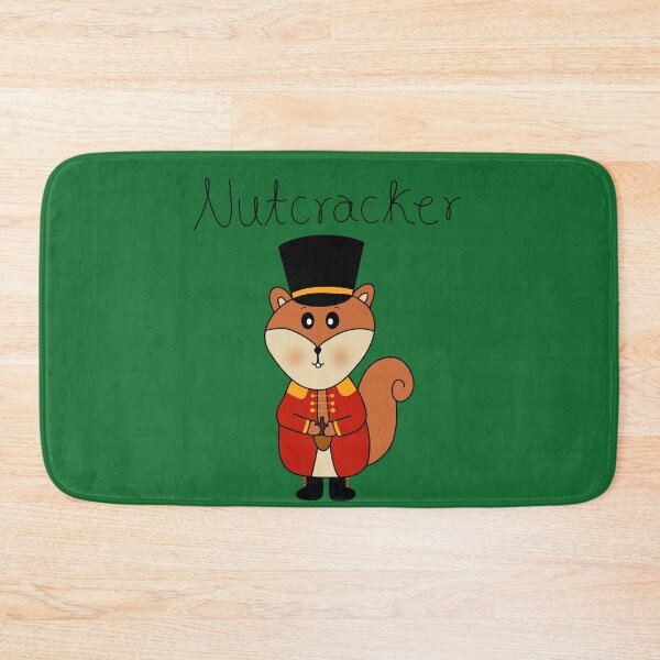Item preview, Squirrel Nutcracker Green Background designed and sold by DeliliahDoodles.