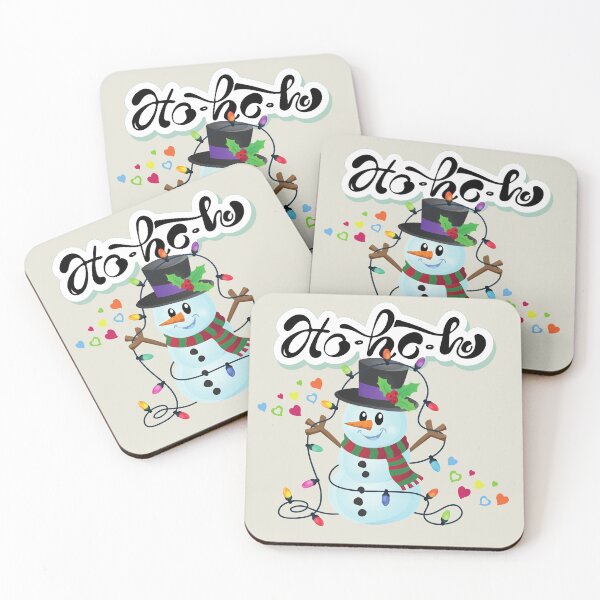 Item preview, Snowman with Christmas lights - HO HO HO  designed and sold by OMdesign10.