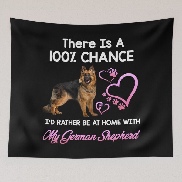 Item preview, German Shepherd T-ShirtI'd Rather Be At Home With My German Shepherd designed and sold by ArncBota.
