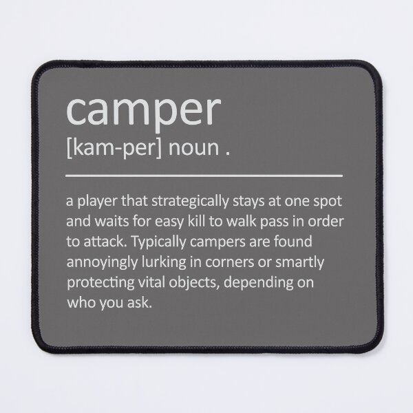 Item preview, Funny Camper Definition Gaming Art designed and sold by Gamicnum.