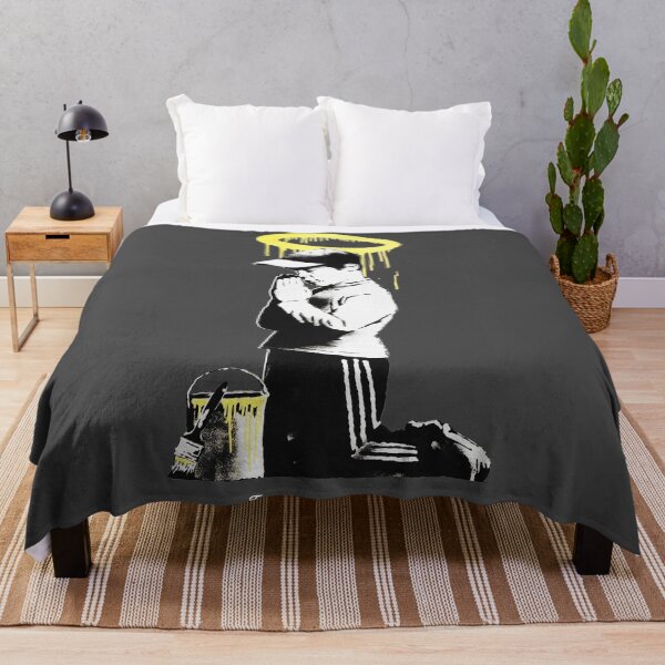 Item preview, Praying Boy With Painted Halo - Banksy Stencil Art designed and sold by WE-ARE-BANKSY.