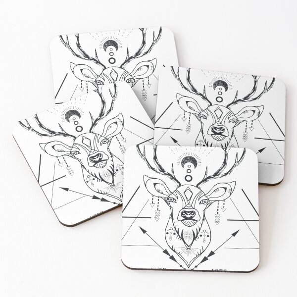 Item preview, Reindeer logotype classical tribal decor designed and sold by NapatchCH.