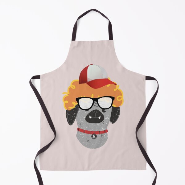 Item preview, Cute Dog with orange color wig and cap designed and sold by Paint84.