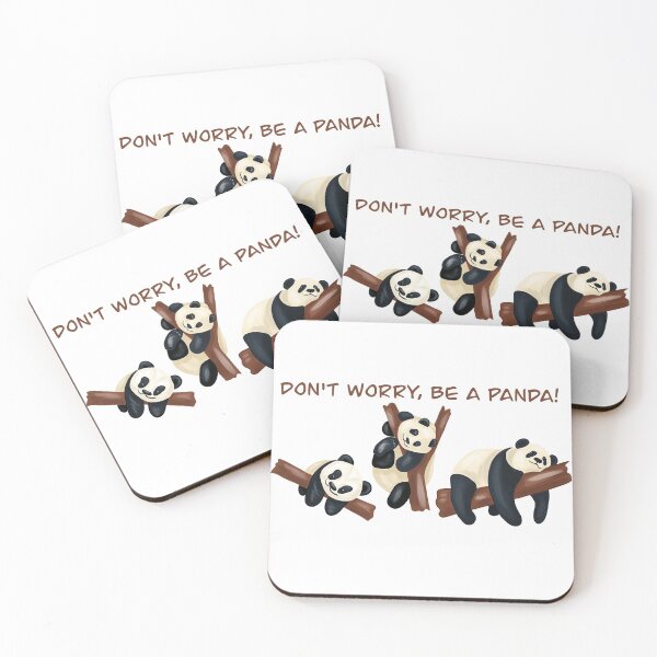 Item preview, don't worry, be a panda  designed and sold by AvotArt.