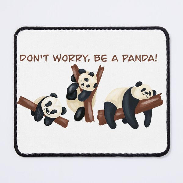 Item preview, don't worry, be a panda designed and sold by AvotArt.