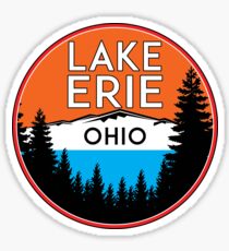 Pegatina PUERTO DE PESCA LAKE ERIE OHIO PUERTO CLINTON PONER EN BAY SANDUSKY MARBLEHEAD