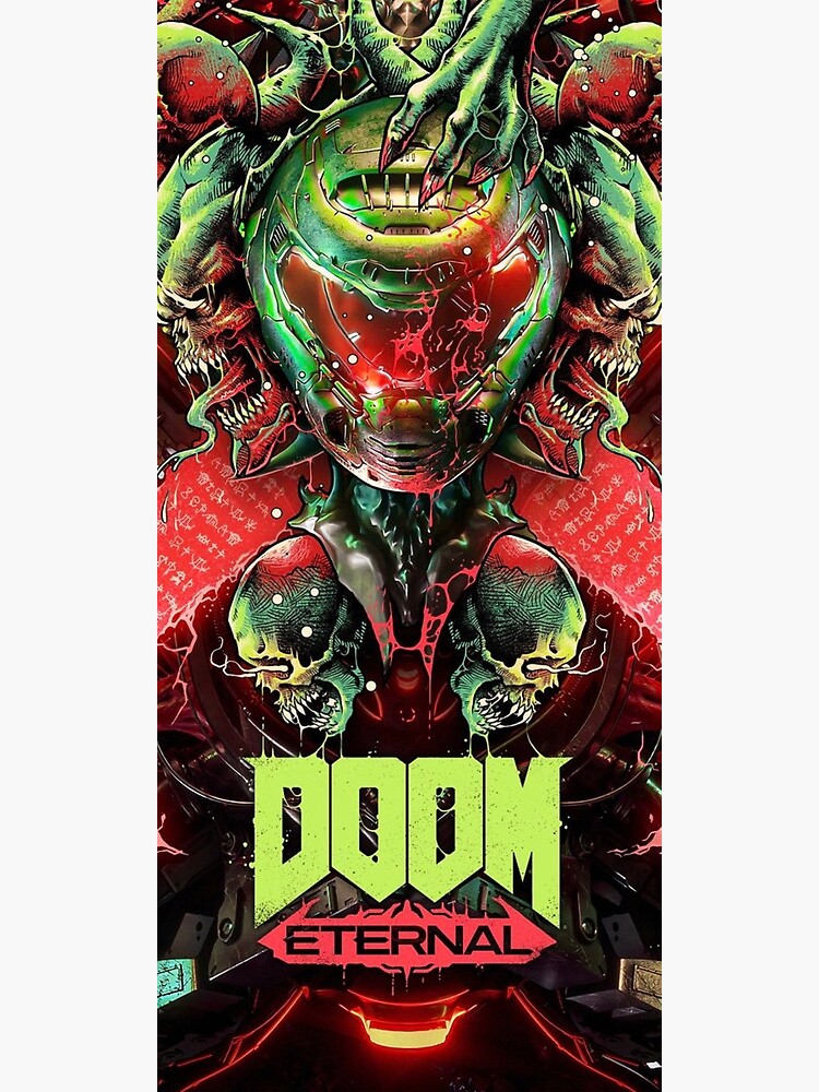 Doom Eternal Slayer Poster For Sale By Vintage Travler Redbubble