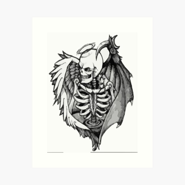 Impressions Artistiques Sur Le Theme Ange Tatouage Redbubble