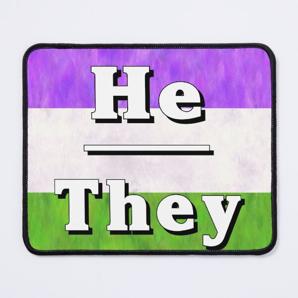 Item preview, He-They Pronouns: Genderqueer designed and sold by TigerTorreArt.