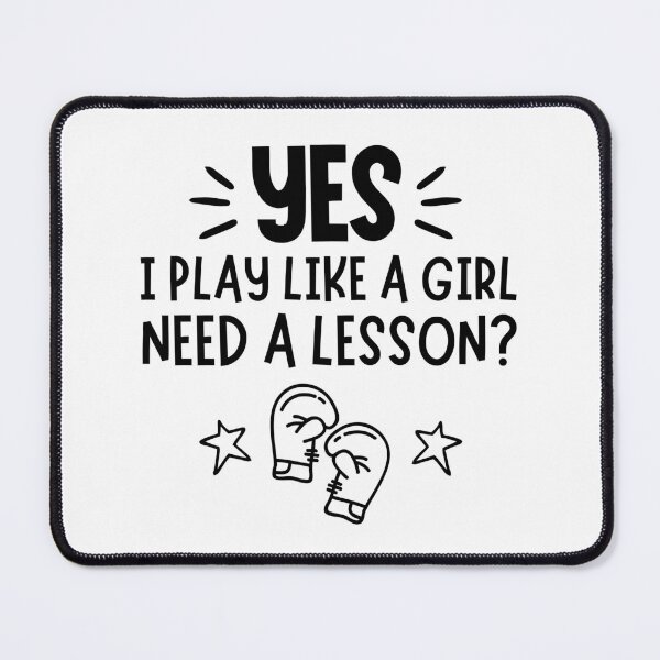 Item preview, Boxing: Yes I play like a girl, Need a lesson? designed and sold by TheGreenGoat.
