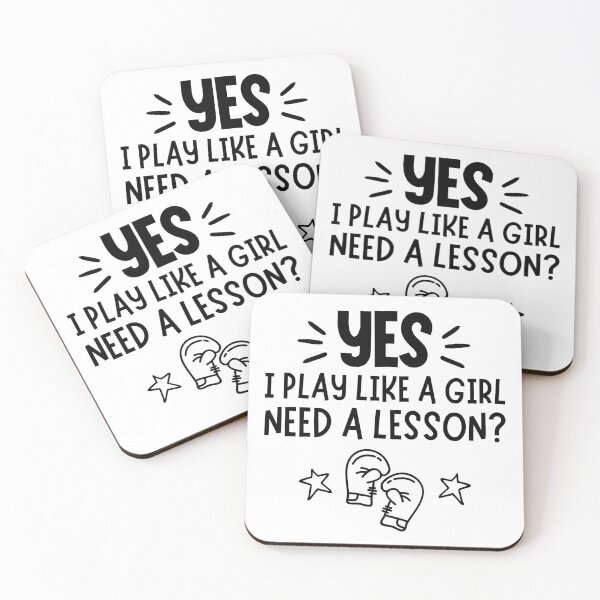Item preview, Boxing: Yes I play like a girl, Need a lesson? designed and sold by TheGreenGoat.