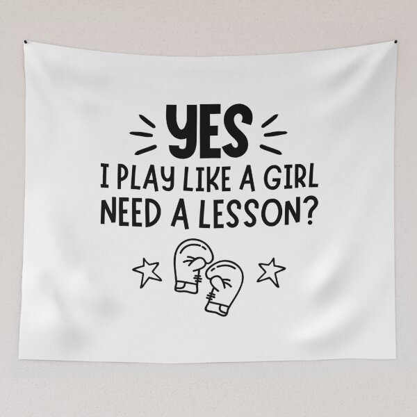 Item preview, Boxing: Yes I play like a girl, Need a lesson? designed and sold by TheGreenGoat.