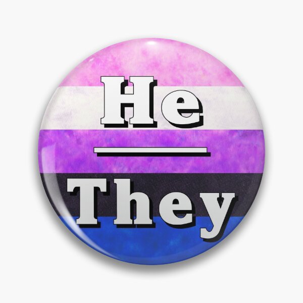 Item preview, He-They Pronouns: Genderfluid designed and sold by TigerTorreArt.